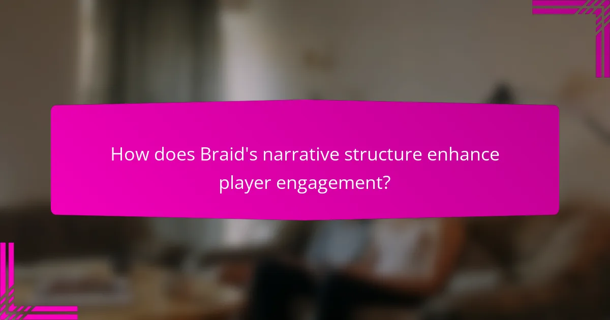 How does Braid's narrative structure enhance player engagement?
