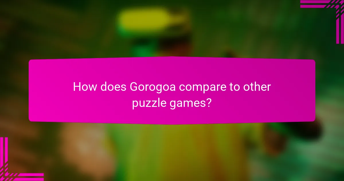 How does Gorogoa compare to other puzzle games?