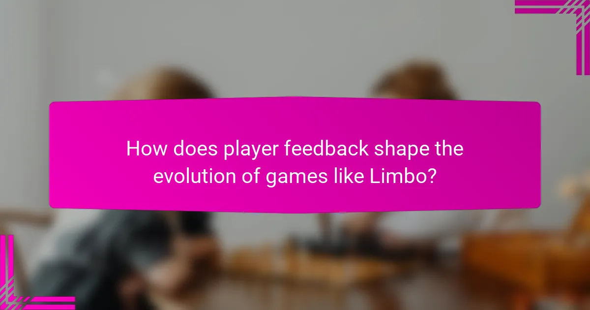 How does player feedback shape the evolution of games like Limbo?