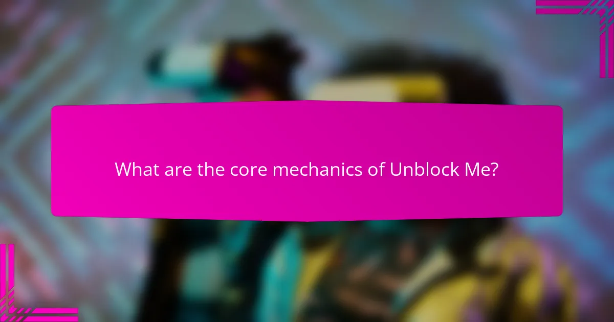 What are the core mechanics of Unblock Me?
