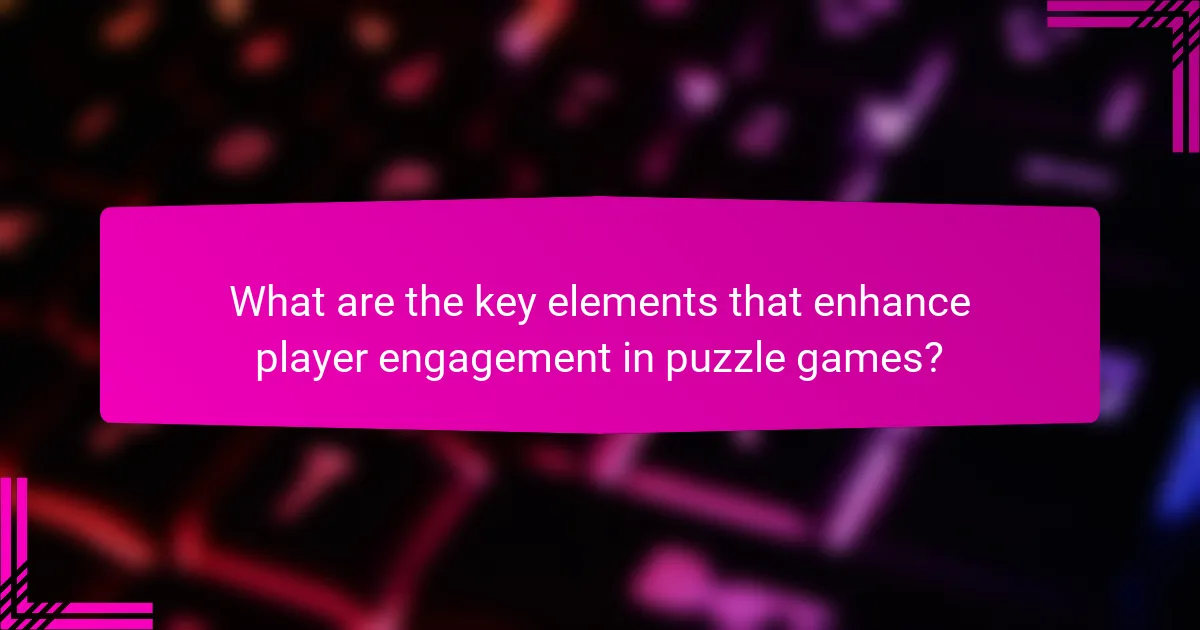 What are the key elements that enhance player engagement in puzzle games?