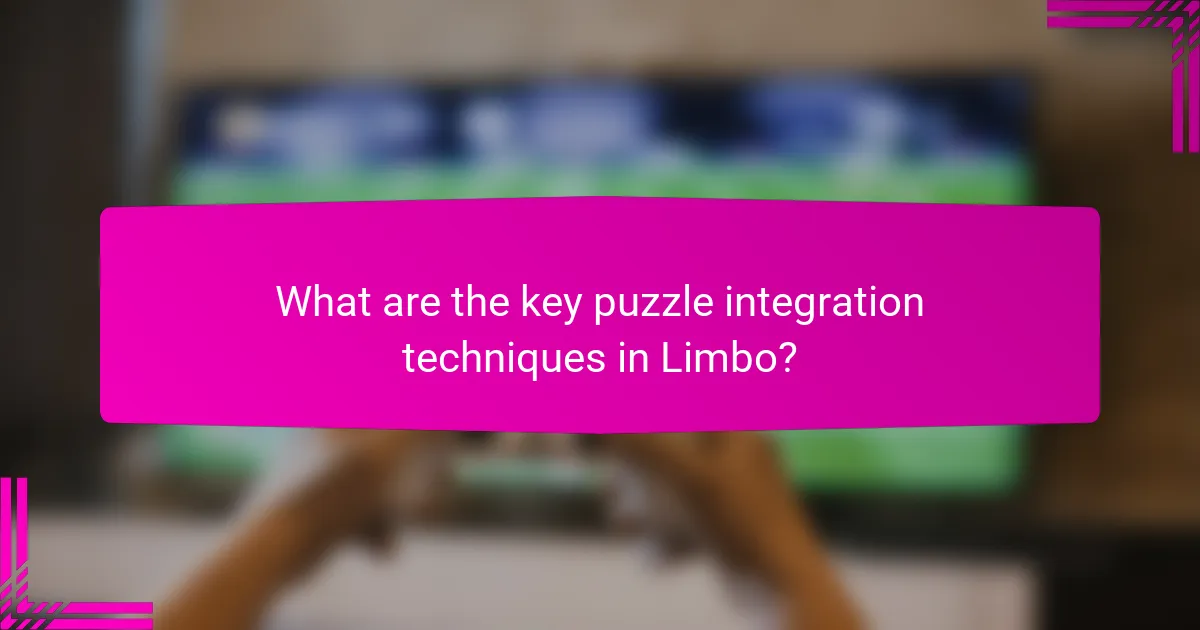 What are the key puzzle integration techniques in Limbo?