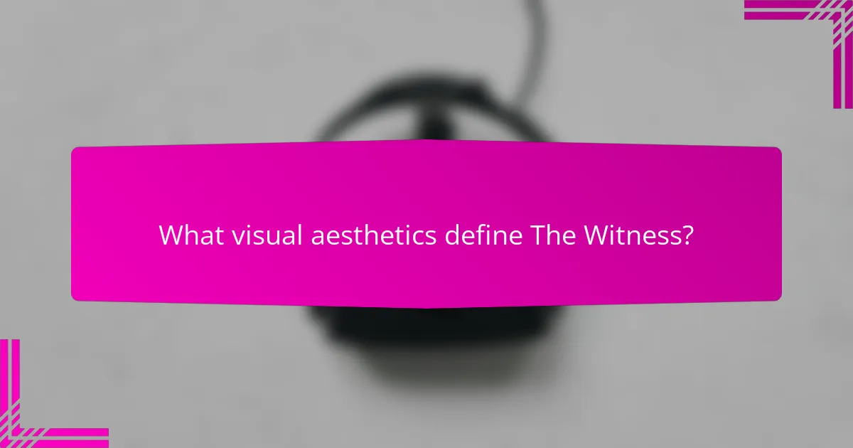 What visual aesthetics define The Witness?
