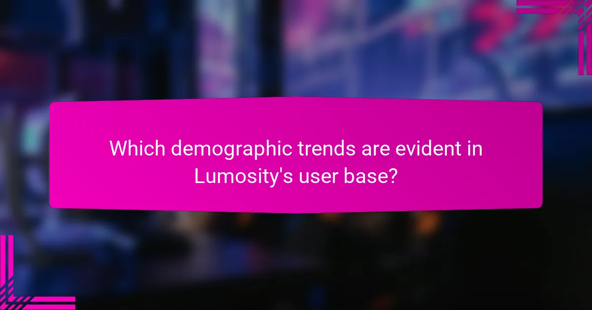 Which demographic trends are evident in Lumosity's user base?